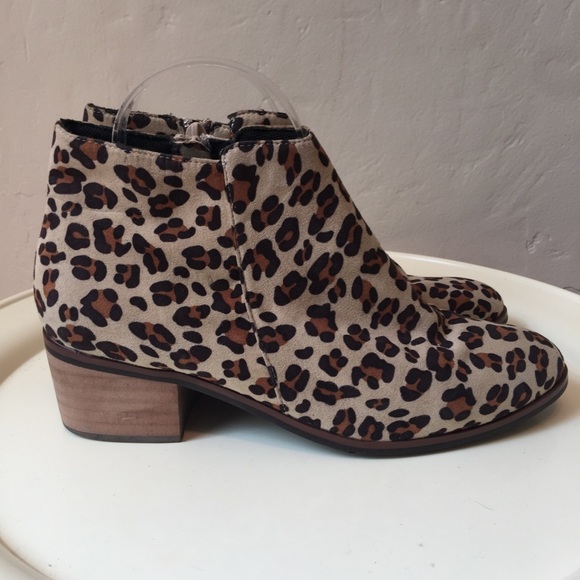 Zriey Shoes - Zriey Cheetah Print Ankle Booties